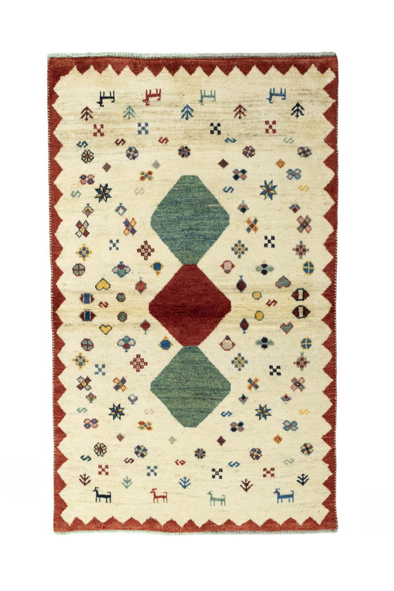 Image 1 of Tapis nomade Gabbeh noué à la main - 167 x 101 cm