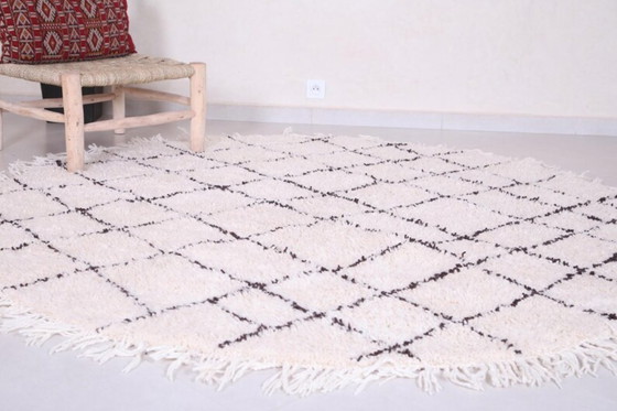Image 1 of Handmade Moroccan Round rug 200cm - Beni ourain rug- custom round rug - Berber circle rug - custom round carpet - free shipping 