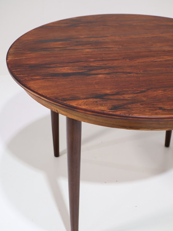 Image 1 of Extendable round dining table Skovmand & Andersen rosewood vintage