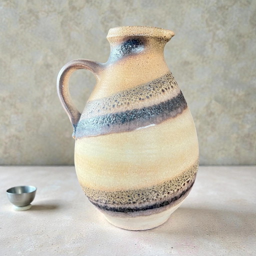 Pichet Vintage Fat Lava de Scheurich – Poterie d'Allemagne de l'Ouest Marron | Design Mid Century Modèle: 671-30