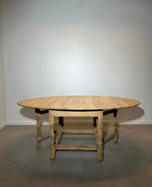Mesa de comedor extensible de roble macizo estilo vintage – eettafels, Wood
