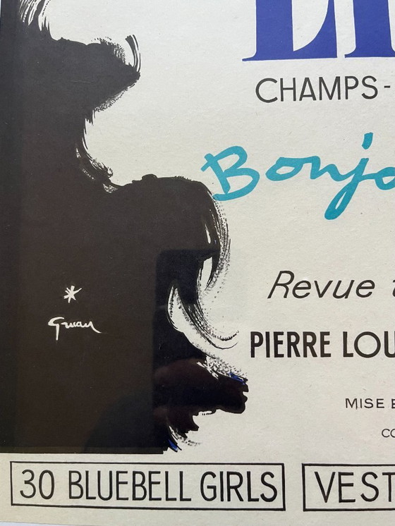 Image 1 of Bonjour la nuit poster designed by René Gruau, 1971