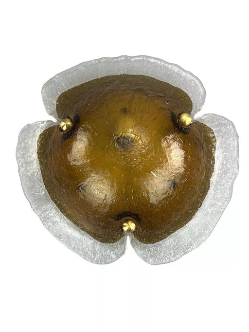 60s 70s Peill & Putzler Plafoniere ceiling lamp glass space design lamp
