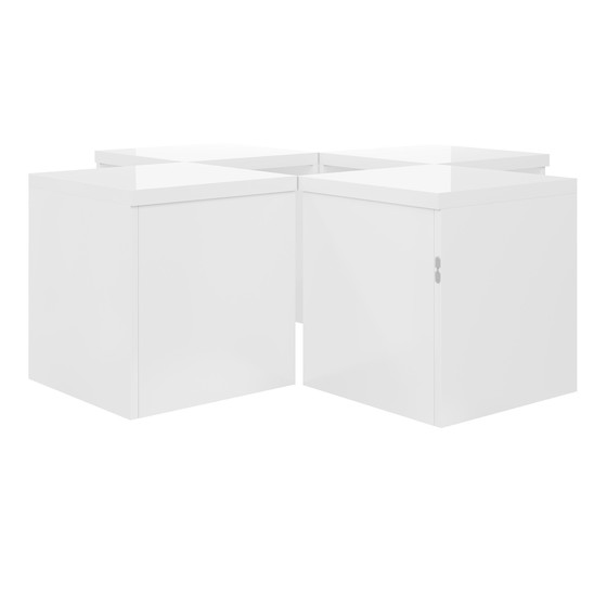 Image 1 of Urban Meuble White Glossy square coffee table, table top with free combination UVVEDS