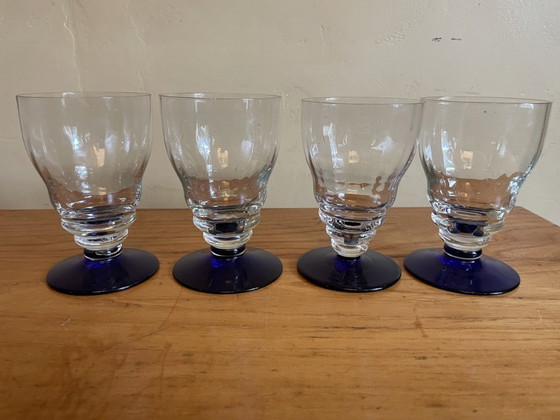 Image 1 of 4 X Water Glasses Wine Glasses Art Deco 1930s French