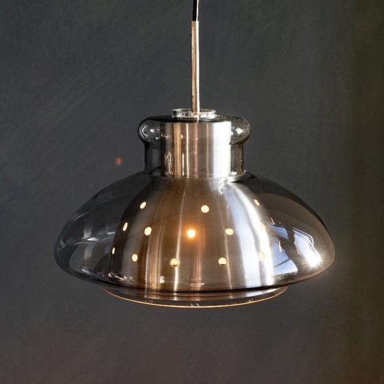 Image 1 of Vintage glass pendant lamp by Doria Leuchten