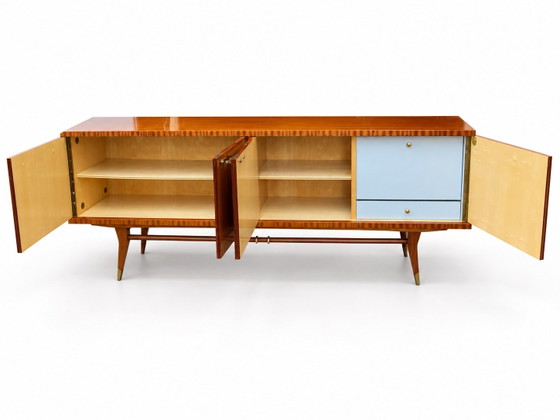 Vintage retro jaren 60 Dressoir – Glas, Hout (photo 2 of 15)