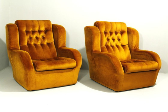 Image 1 of A Pair of Vintage Comfortable Armchairs, Jitona, 1980s