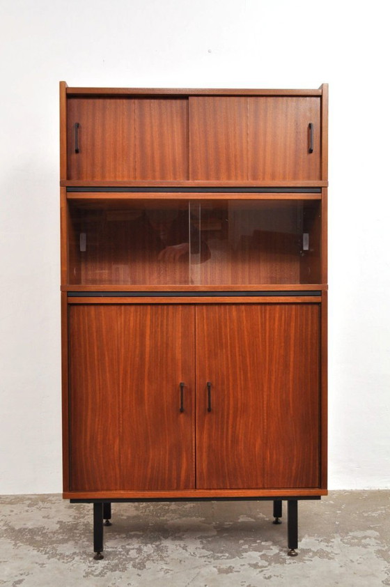 Image 1 of Vintage modular cabinet with display case, 1960s