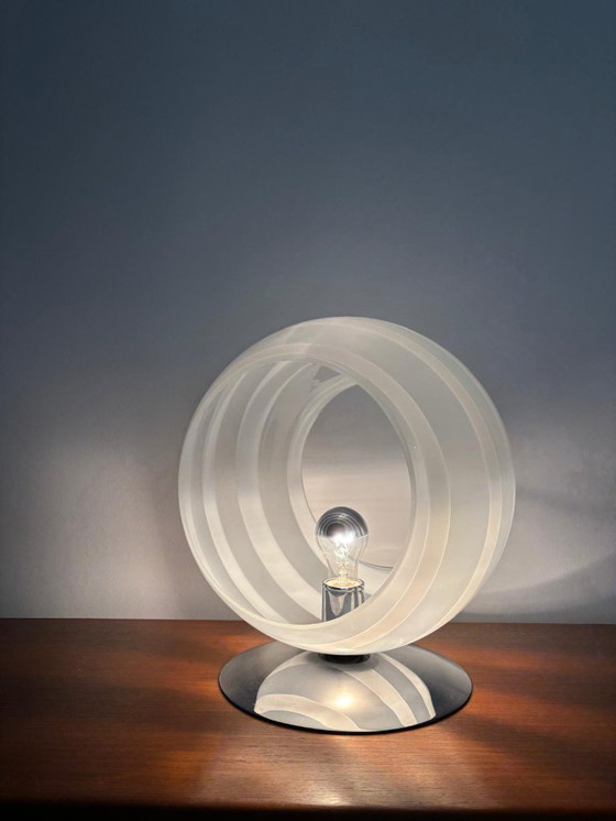 Image 1 of Lampe de table artisanale italienne en verre de Murano, style années 1970/80