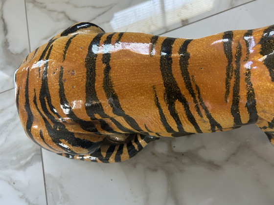 Image 1 of Vintage Italiaans tijgerbeeld – jaren ’70