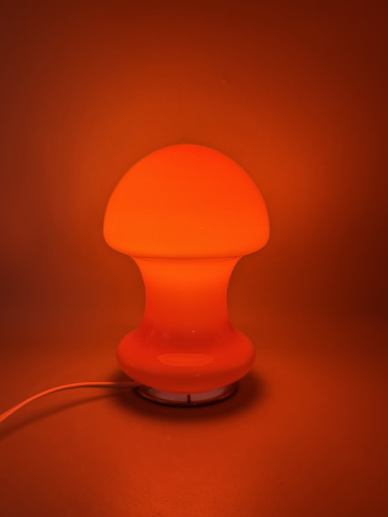 Image 1 of Orange mushroom lamp in Space Age style