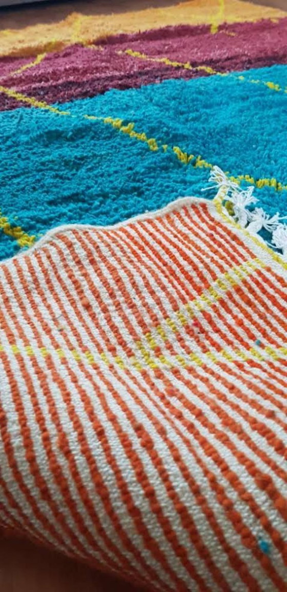 Image 1 of Hand-knotted Berber wool rug 242x160cm