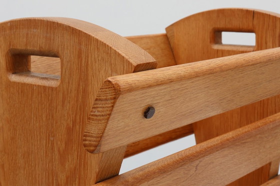 Image 1 of Portariviste di metà secolo in rovere pieno, Francia 1960