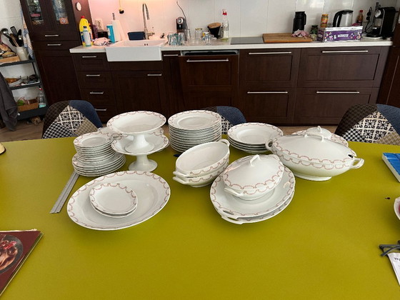 Image 1 of Large antique Zeh Scherzer Bavaria porcelain dinner service. Circa 1920–1950.