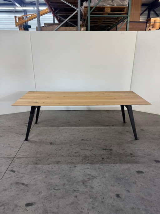 Nueva mesa de comedor rectangular de roble Bert Plantagie, 240x100x76 pulgadas. – eettafels, Wood