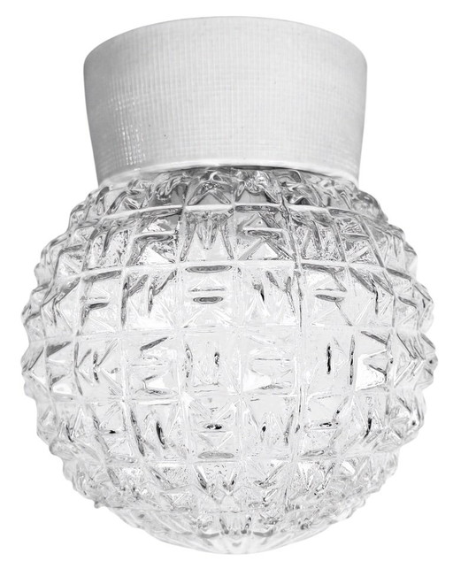 Lampada da soffitto vintage in porcellana bianca, anni '70 – plafondlampen, Porcelain