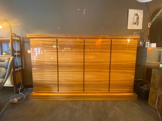 Image 1 of Unique wall unit in zebrano wood