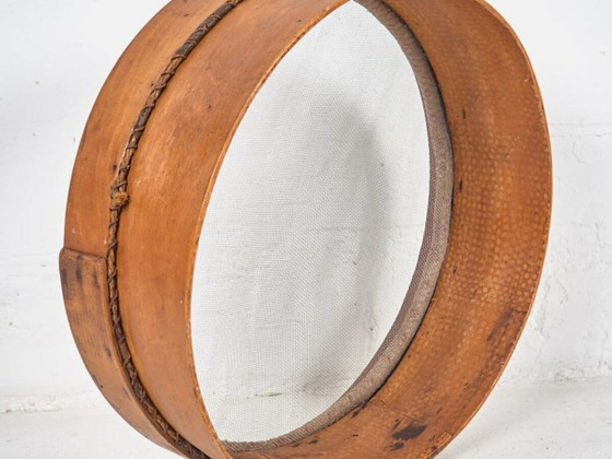 Antique sieve 41 cm diameter (c.1920) – Decorative Objects, Wood, Metal, Rustic (photo 2 of 9)