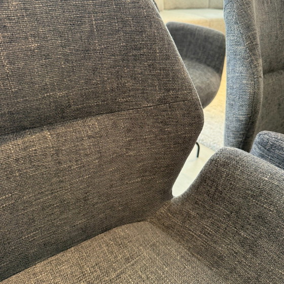 4x Vallate - Tela gris oscuro – Pronto Wonen, Sillas de comedor, Plastic, Textile (photo 3 of 3)