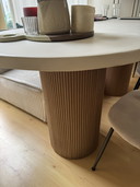Dining Table Half Oval Concrete Cire Studio Nena Design