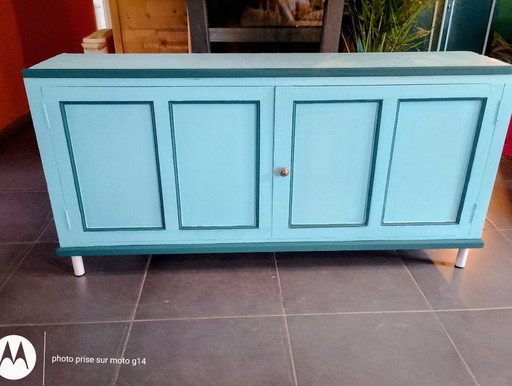 Meuble bas à casiers rénové