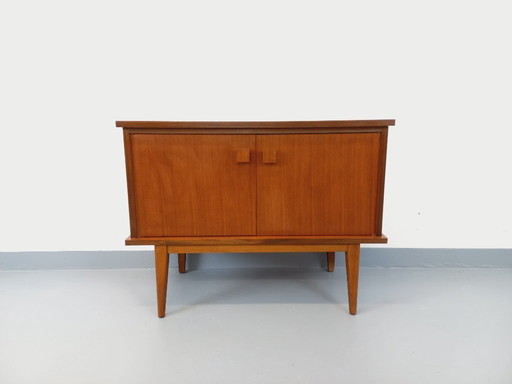 Small vintage Scandinavian-style teak sideboard from the 1960s