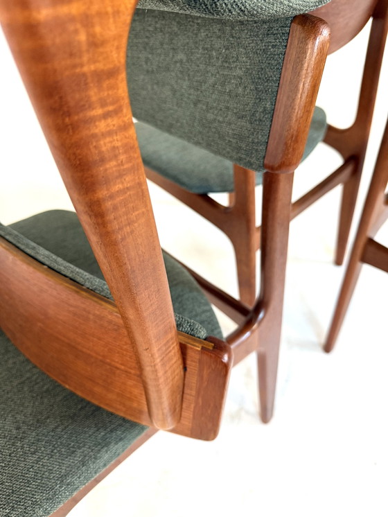 Image 1 of Set van 4 vintage Deense eetkamerstoelen, Thorsø Møbelfabrik ‘70