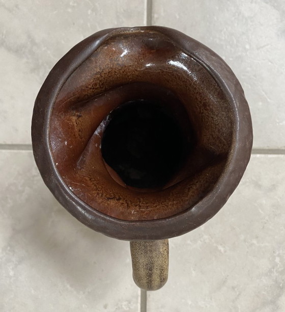 West Germany Vase by Carsten Tonnieshof Model 6034-25 Brutalist – Ceramic (photo 4 of 12)