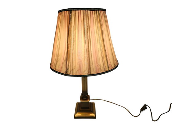 Image 1 of Herda Holland - Dutch design - model T 9670 - bronze - brass - column table lamp - Neoclassical style - 70s