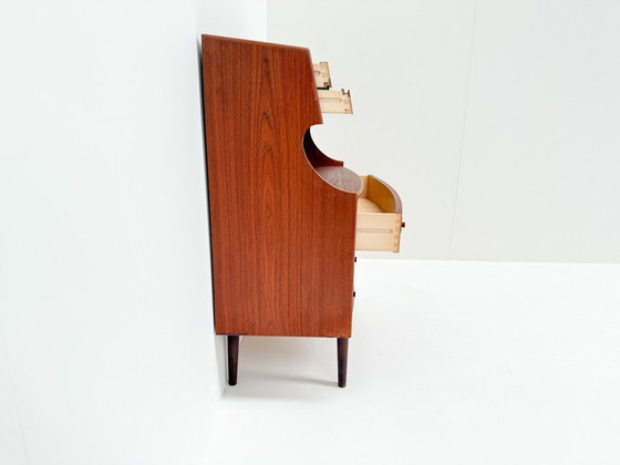 Image 1 of Mid-Century Teak Secretary Desk with Drawers | Gunnar Falsig by Falsig Mobler