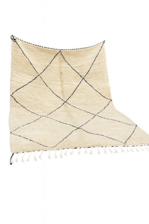 Tapis berbère authentique – Fait main en laine d'Atlas – 300 x 200 cm – Design luxueux et intemporel