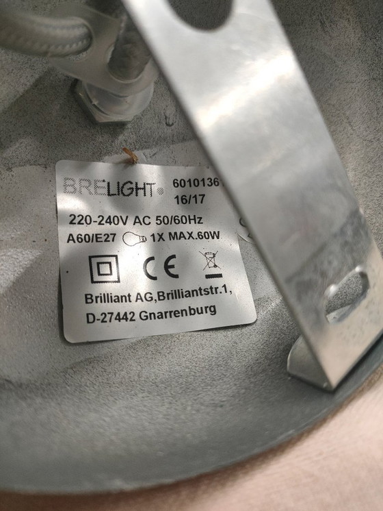 Image 1 of Ensemble de lampes suspendues rétro Amedi en verre/métal des années 90 (1 grande/double) 2 simples.