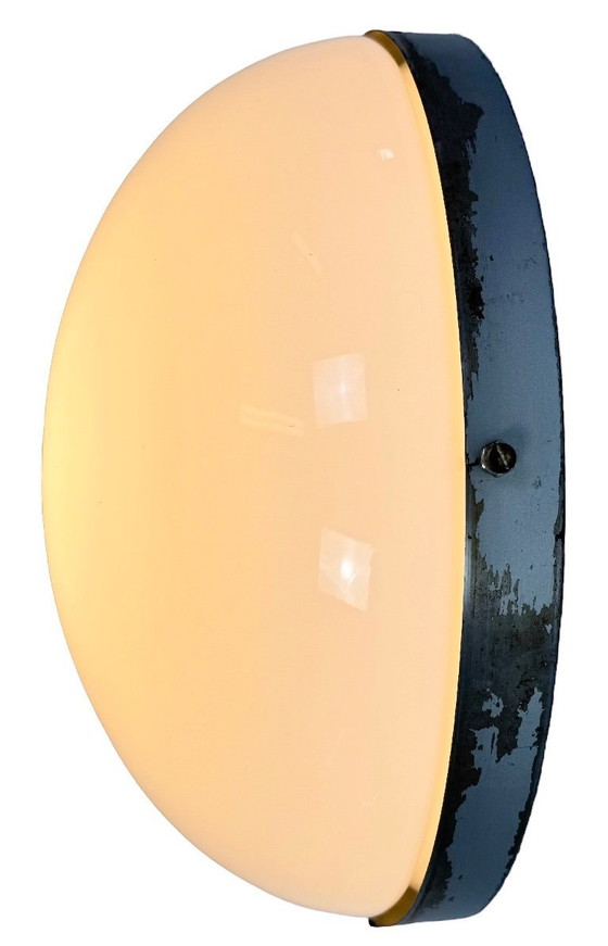 Image 1 of Lampada da parete o da soffitto vintage con vetro opalino di Napako, anni '60