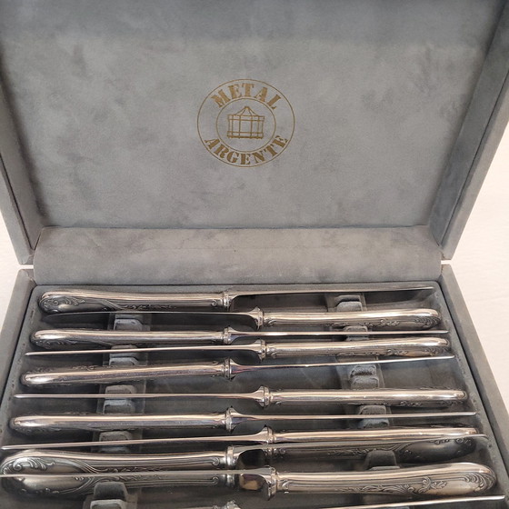 Image 1 of Cubertería “Royal Vieilli” Estilo Luis Xv, Metal Argente, S. Xx – Francia