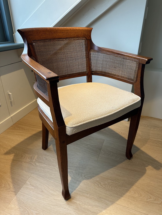 Image 1 of Set of 2 Vintage Bannink Art Nouveau armchairs – reupholstered - 70's/80's