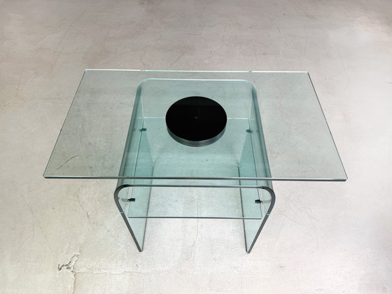 Image 1 of Mesa de centro giratoria de cristal original de Fiam Italia, años 80