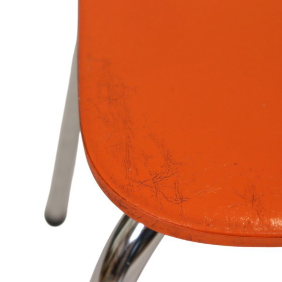 Image 1 of Set of 2 Orange Stools