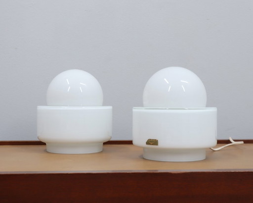 Paire de lampes de table en verre de Murano VISTOSI années 1960