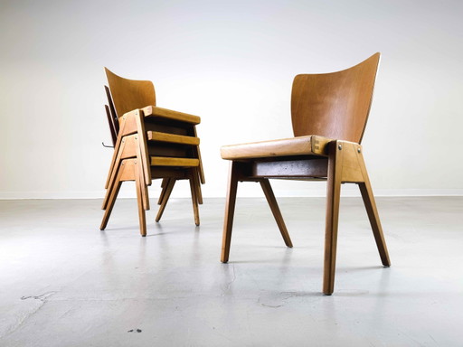 Lot de 6 chaises Mid Century Cadeau en hêtre Vintage Chaise empilable