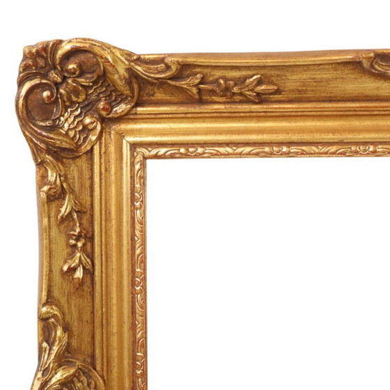 Image 1 of Cornice in legno dorato in stile barocco 70x60cm