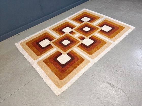 Image 1 of Vintage modernist rug, Belgium, 1970s 