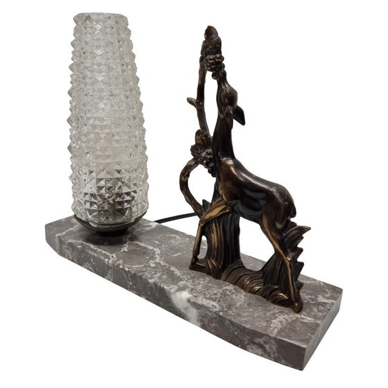 Image 1 of Lampada da tavolo di metà secolo con cervo