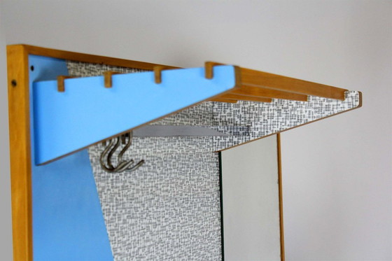 Image 1 of Restored Vintage Geometric Coat Rack from Drevokov Blatna, 1972