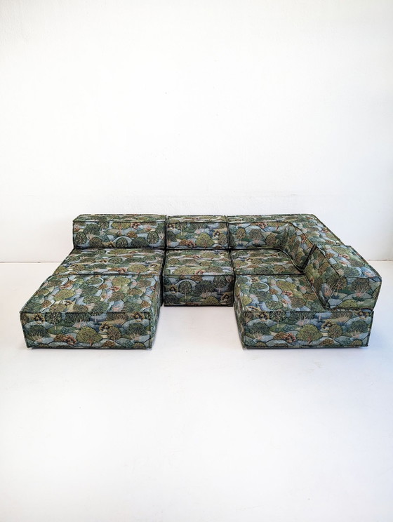 Divano modulare 'Trio' di Franz Hero & Karl Odermatt per COR anni '70, Divani modulari, Tela, Verde (foto 7 di 12)