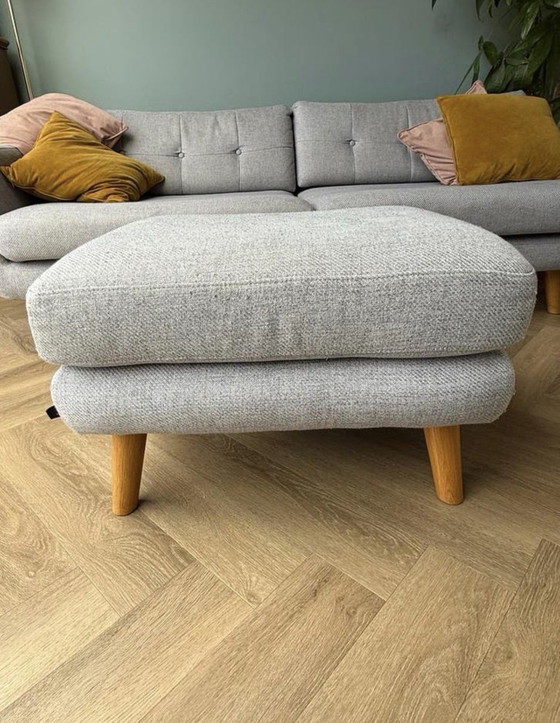 Image 1 of Vera 3-zitsbank met Georg voetenbank CoolGrey