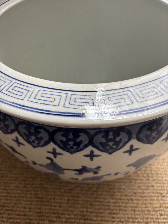 Image 1 of Antique Delft Blue Large Pot