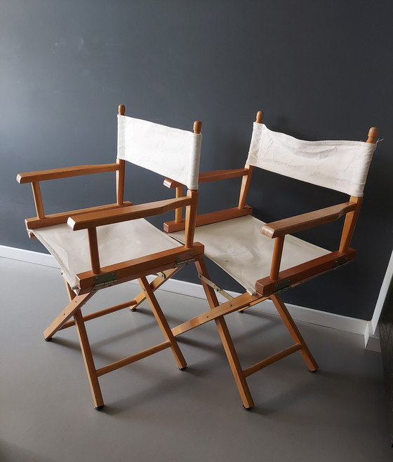 Image 1 of 2 Stuks Vintage Regiseursstoelen Jaren 70