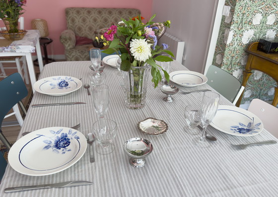 Image 1 of Set di 6 piatti fondi in pietra di ferro blu