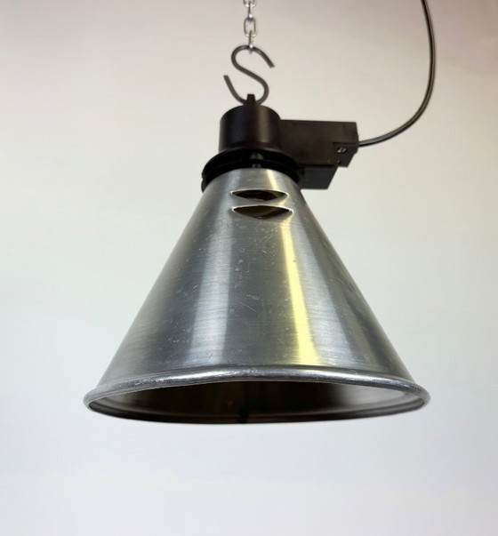 Image 1 of Small Industrial French Aluminium Pendant Lamp, 1960s